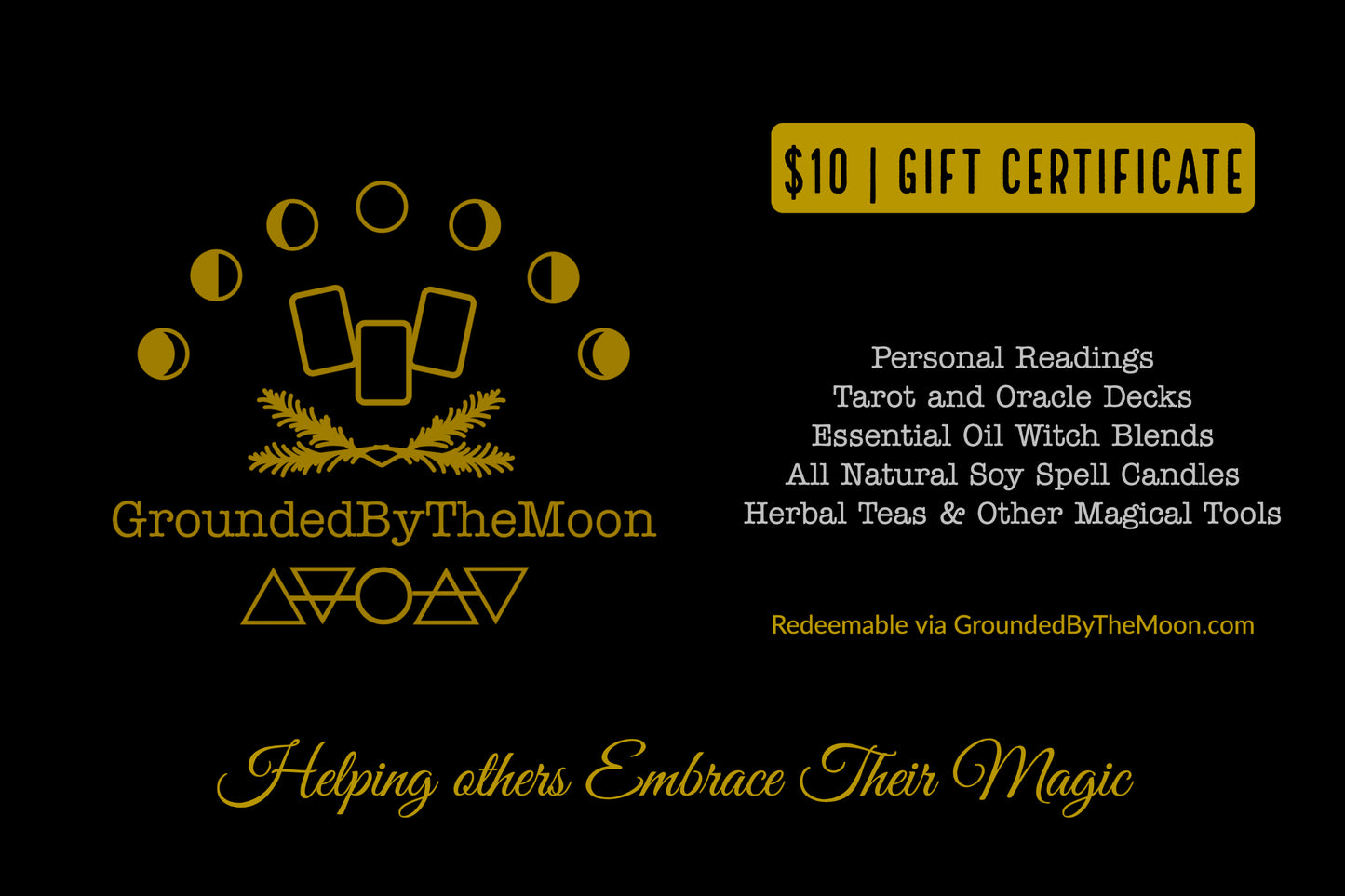 GroundedByTheMoon Gift Certificate