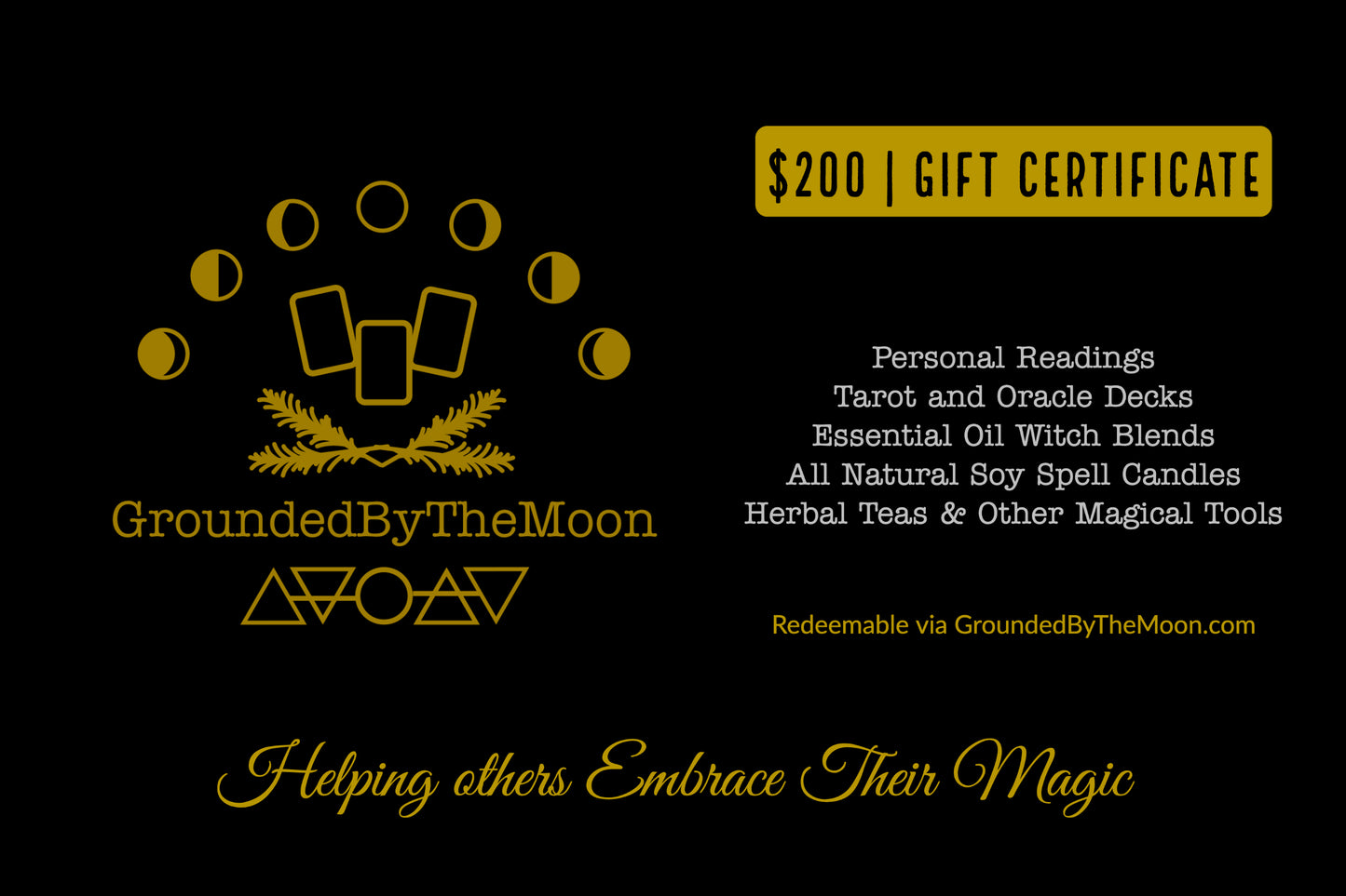GroundedByTheMoon Gift Certificate