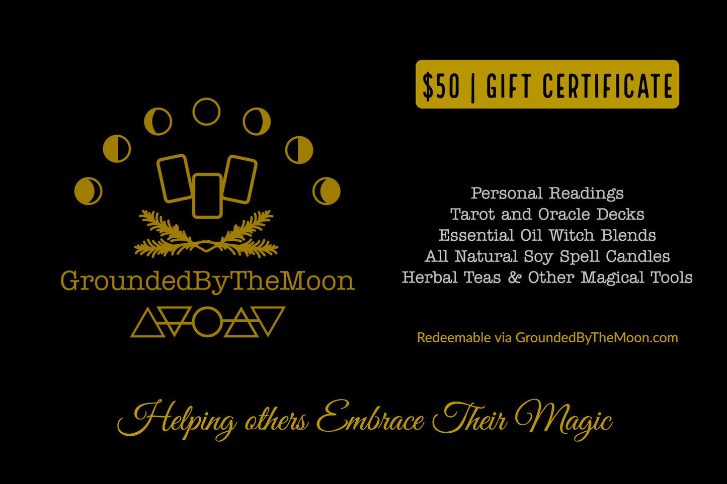 GroundedByTheMoon Gift Certificate