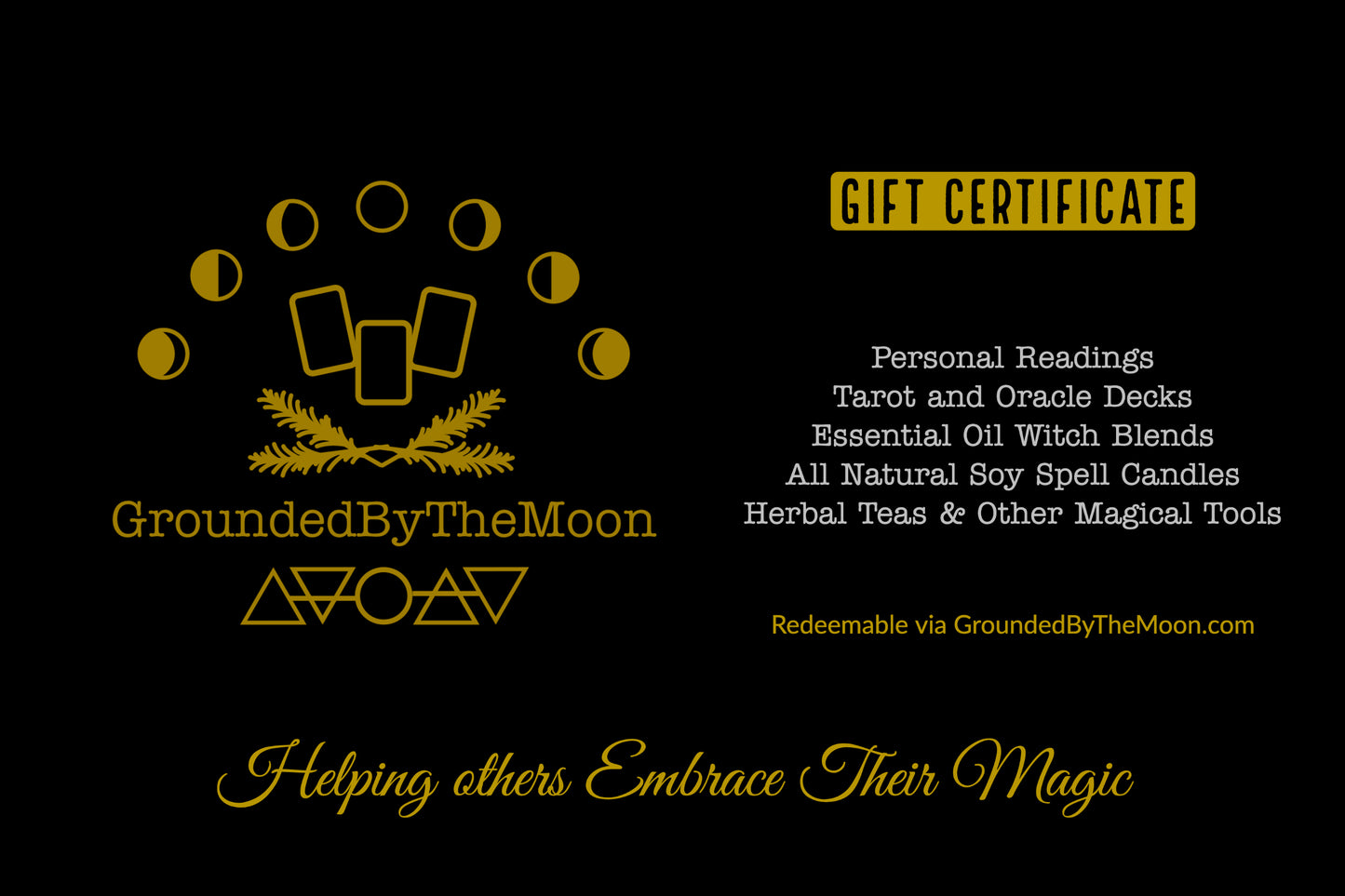 GroundedByTheMoon Gift Certificate